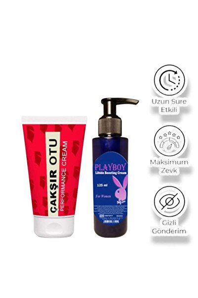 Zenvia Store Çakşır Otu Erkek Kremi 50 ML + Playboy -Libido Arttıran Krem 125 ml