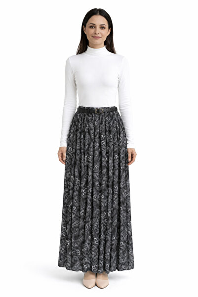 Wissi Life New Season Chiffon Shawl Patterned Waist Elastic Belt Pack Lined S...