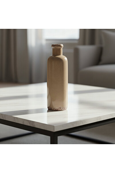 Home Box Umber Sinatra Antique Crackle Vase - 8x8x27 cm