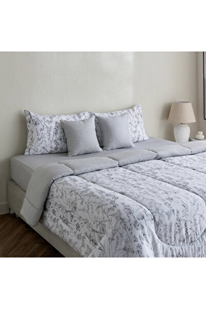 Home Box Houston Lilora 5-Piece Printed Cotton King Comforter Set - 220x240 cm