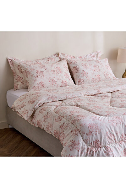 Home Box Houston Vintage 5-Piece Floral Printed Cotton King Comforter Set - 2...