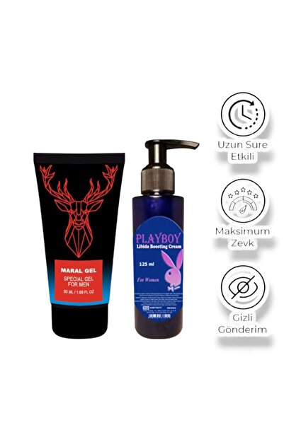 Zenvia Store Maral Gel Etkili Sertleştirci Penis Kremi 50 ML + Playboy -Libid...