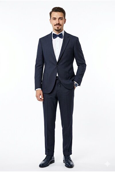 Plus Scorpion Costum elegant modern cu material texturat