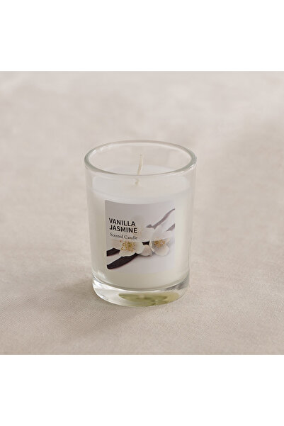 Home Box شمعة زجاجية معطرة برائحة الفانيليا والياسمين، وزنها 50 غرامًا - 5.1 ...