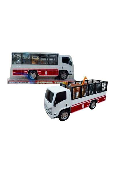 AZOZ MERCHLY لعبة شاحنة نقل حيوانات المزرعة المصنوعة من سبيكة معدنية مصبوبة