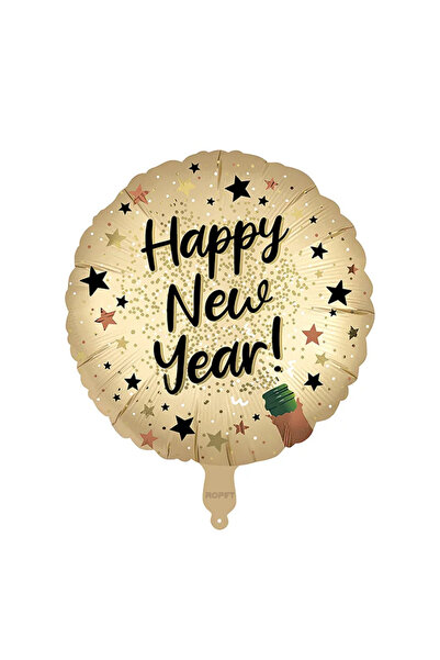 Ropet Foil Balloon Happy New Year, 45cm, brown