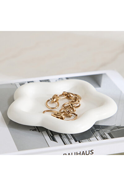 Home Box صينية نجمة سيراميك من سانسا روما - 14.7 × 14.7 × 1.8 سم