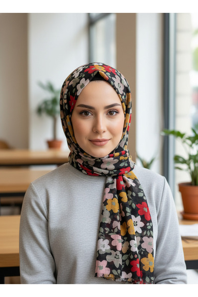 Polo Floral Print Cotton Scarf– Summer Lightweight Soft Colorful Daily Hijab ...