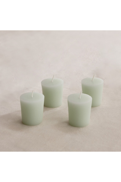 Home Box شموع نذرية من كارا برائحة المسك والفاوانيا - مجموعة من 4 قطع