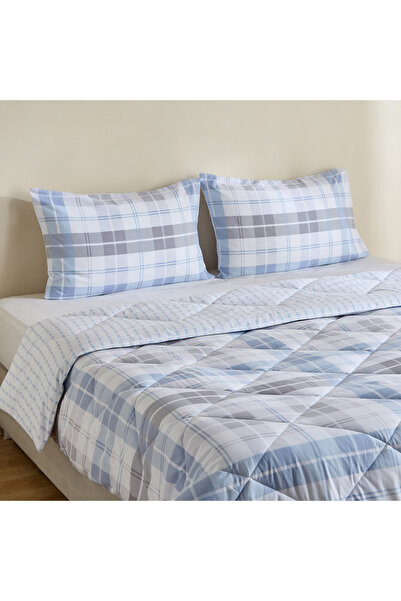 Home Box طقم لحاف مدريد ثلاثي القطع من الألياف الدقيقة قماش منقش، مقاس كينج ،...