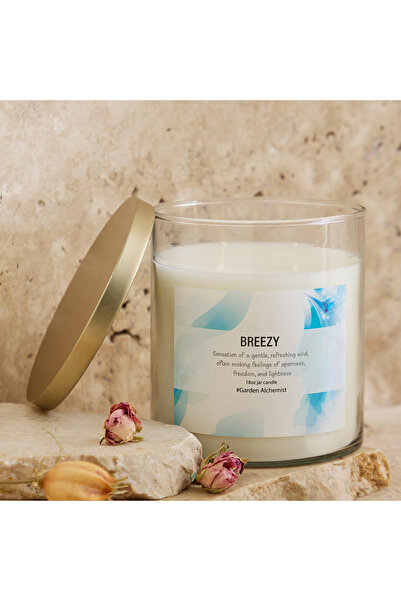 Home Box شمعة أوري برائحة النسيم في برطمان مع غطاء معدني - 510 جم