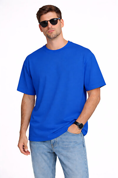 ArtYus basic supradimensionat Tricou unisex – bumbac perechi de croială confo...