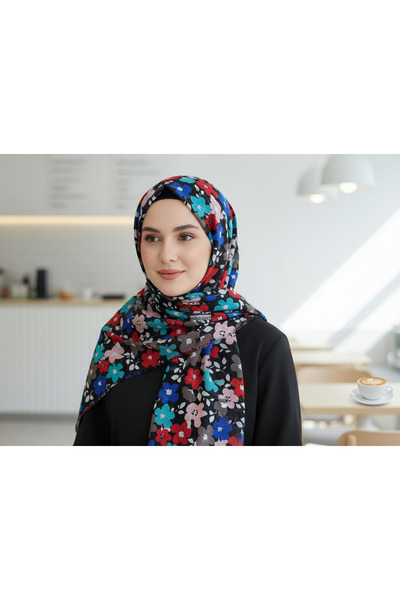 Polo Floral Print Cotton Scarf– Summer Lightweight Soft Colorful Daily Hijab ...
