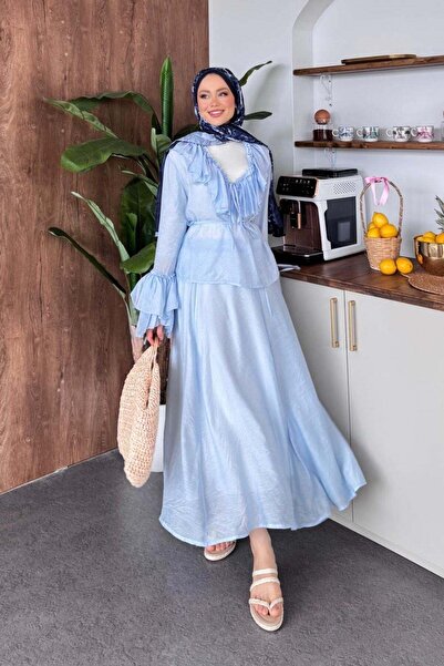 Hazamoda Unoo Ruffle Set Blue