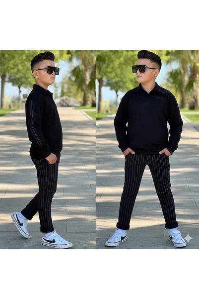 Yalçınoğlu Kids Boy's Holiday & Special Occasion Top and Bottom Set |   Modern Design |   6–15 Years I Stylish Top and Bottom Set