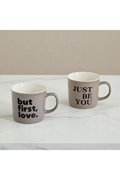 Home Box Hannah Text 2-Piece Mug Set - 350 ml