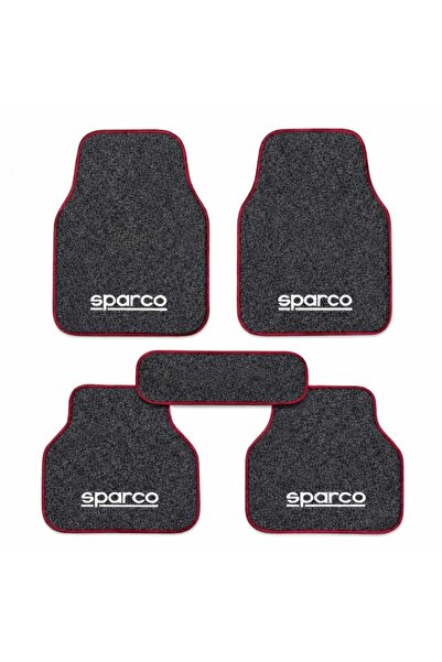 Smart Garage Seat Toledo uyumlu sparco yazılı Füme Oto Paspas Halı Seti Kırmı...