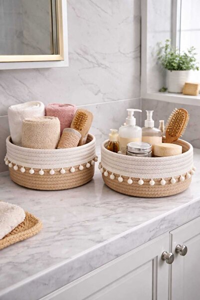 bayram taşcıoğlu home desing 2 Pieces of Organizing Decorative Wicker Baskets