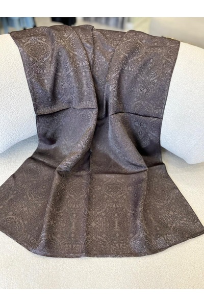 MRM MERAM BUTİK İPEKSELİ KENDİNDEN DESENLİ JAKARLI ŞAL - 17