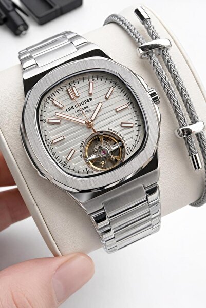 Lee Cooper 2 Year Warranty Automatic Mechanism Italian Bracelet Gift 5 Atm Me...