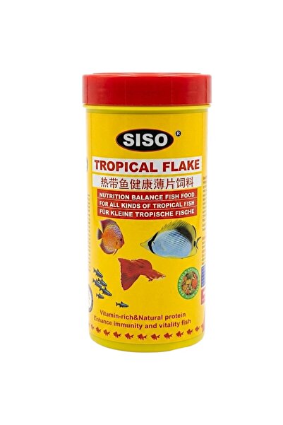 Siso طعام رقائقي احترافي لأسماك الزينة الاستوائية - تركيبة نشطة بيولوجيًا - 1...