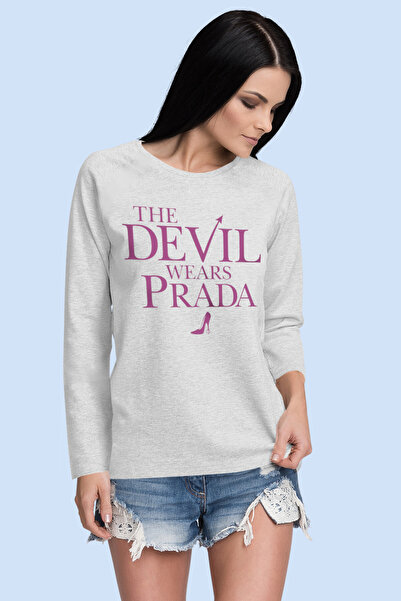 ROCKANDROLL Brand Sever Gri guler rotund Mânecă lungă bumbac moale Femei tricou