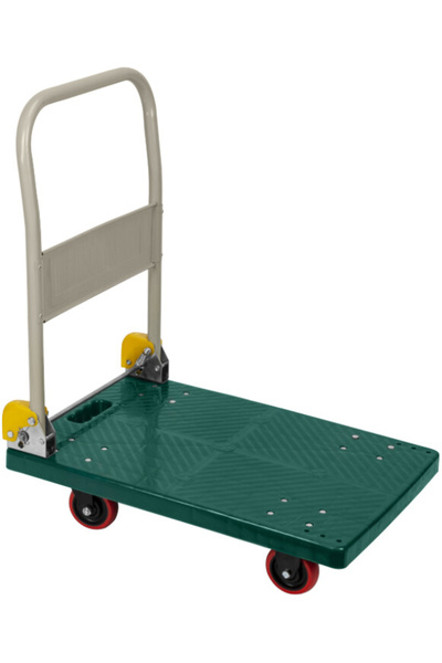 Evotools Cărucior cu platformă din PVC - Sarcină maximă cărucior 150 kg Lungi...