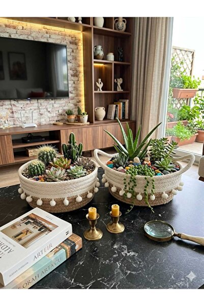 bayram taşcıoğlu home desing 2 قطعة من سلة الخيزران المزخرفة للتنظيم