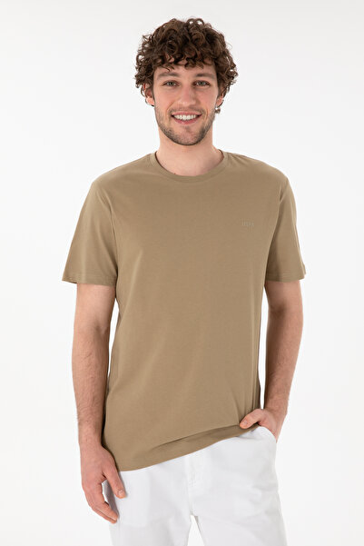 U.S. Polo Assn. Men's Camel Round Neck T-Shirt