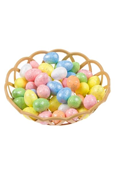 OEM Colored Easter Decorative Eggs in Basket 2cm - 48pcs