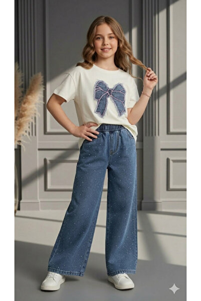 NURTOPU Set pentru fete, bluză și pantaloni. Set de vară cu mânecă scurtă bum...