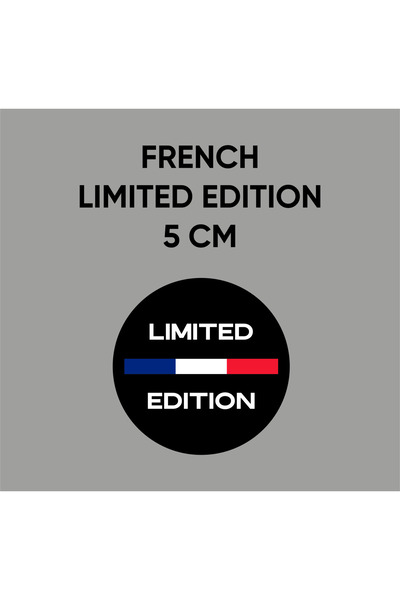 CRF French Limited Edition Gerçek Metal Logo Yuvarlak Arkası Yapışkanlı 5 cm ...