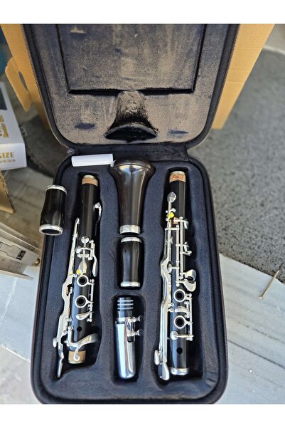 LONGA no name abanoz ağacı profesyonel 4 yüzük gümüş tuş sol klarnet seti