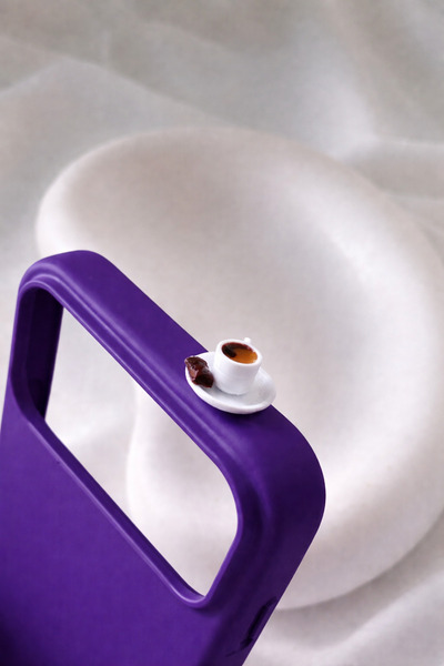 lotusbybuket غطاء سيليكون لهاتف آيفون 17 بروماكس بلون الشوكولاتة والقهوة (اسأ...