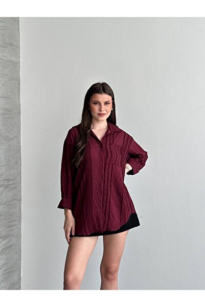 Gül Maison Women's Oversized Shirt Cotton Viscose Relaxed Fit Summer Stylish ...