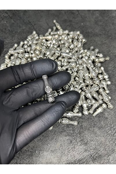 Mos Tespih 1 Adet Ay Yıldızlı Kaplama Üst Düzey Gümüş Renk Tesbih İmamesi