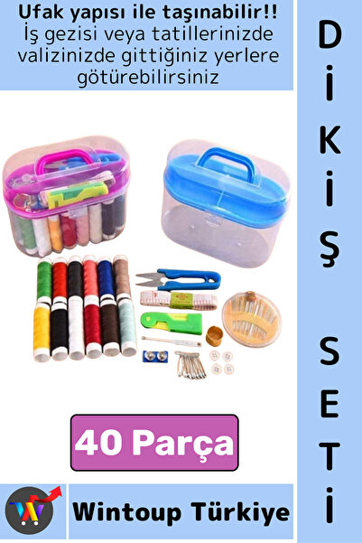 Wintoup # Sewing Set Bag Sizes Travel Office Needle Thread Scissors Tape Meas...