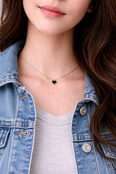 Liora De Mar Heart Pendant Chain Necklace – 40+6 cm Extension Chain