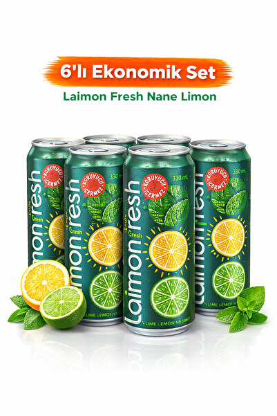 Laimon Fresh Nane Limon Aromalı İçecek 330 ml x 6 Adet