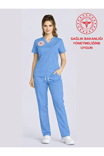 nutrix uniforma Alaska Blue Doctor Medical Uniform Stretch Fabric Scrubs Wome...