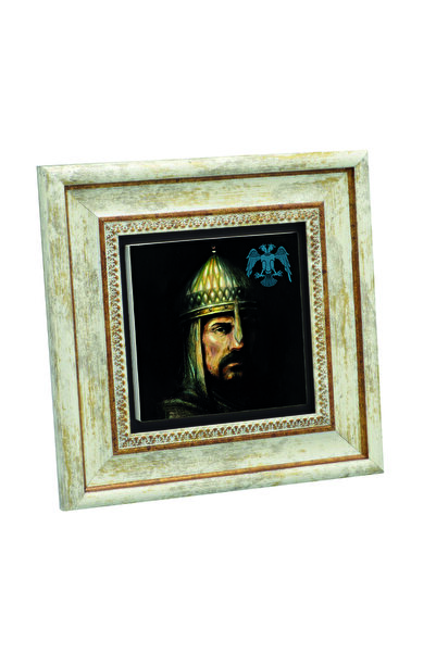 Sadrazam Sultan Alparslan cu imprimeu Tablou din piatră naturală 20X20KRT-149
