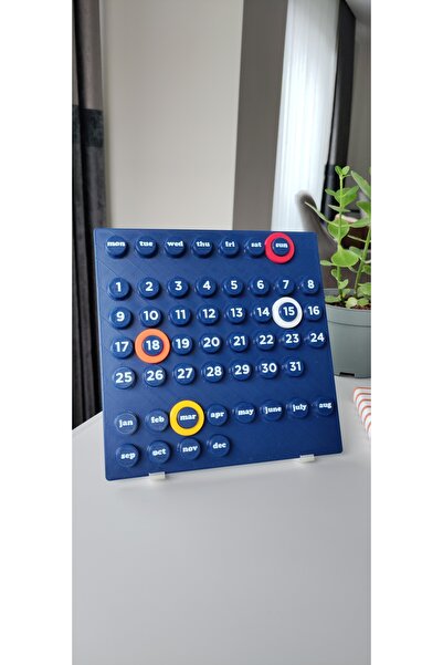 iboti 3D Baskı Ring A Date Masa Takvimi , Sonsuz Süresiz Takvim