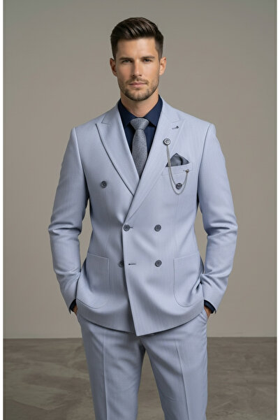 AtlasGiyim Erkek Torba Cep Kruvaze Takım Elbise