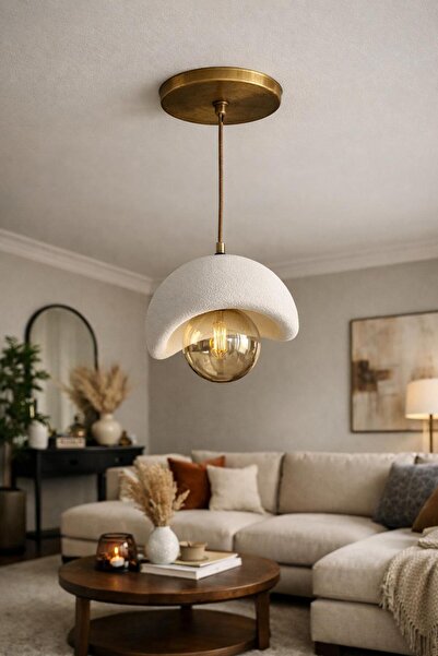 DREAM MODE Beton Görünümlü Modern Şık Tarz Avize (25cm) oturma odası salon ya...