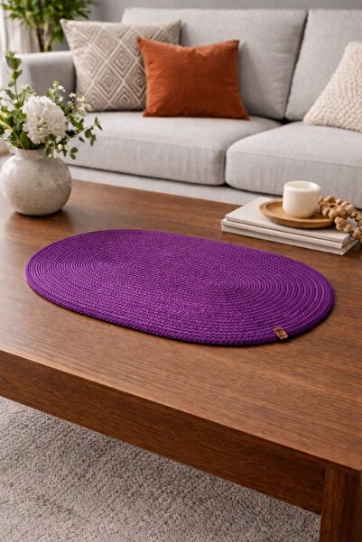 Naspar Handmade Cotton Thread Knitted m Tablecloth R Table Runner a Placemat ...