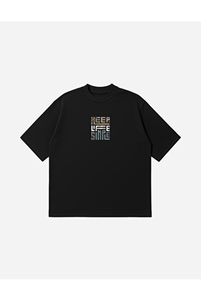 PURE POWER Keep Life Simple Oversized Unisex 100% Cotton Pack Tshirt – Printe...