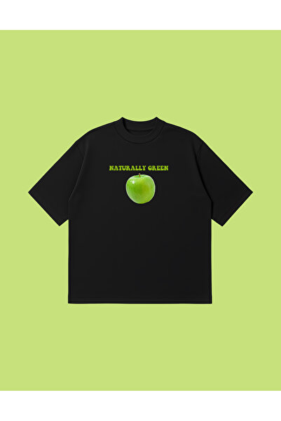PURE POWER Elma Naturally Green Boxy Fit Oversized Unisex 100% Cotton-Pack T-...