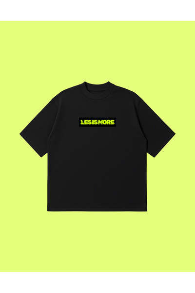 PURE POWER Les Is More Oversized Boxy Fit Unisex 100% Cotton Pack T-Shirt – P...