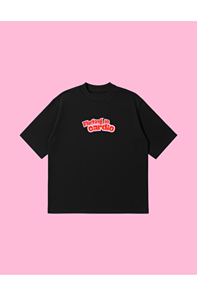PURE POWER Flirting Is Cardio Boxy Fit Oversized Unisex 100% Cotton-Pack T-Sh...