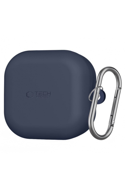 Tech-Protect Silicone Hook Case for Samsung Galaxy Buds4 / Buds4 Pro, Navy Blue